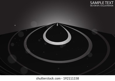 Abstract futuristic space shape  template - Extraterrestrial scape design background illustration