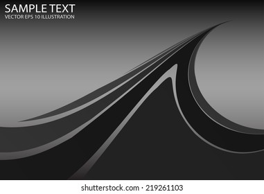 Abstract futuristic space vector background template - Vector abstract curved futuristic background illustration