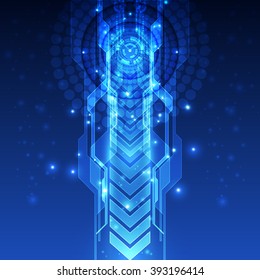 Abstract futuristic speed technology background. Illustration Vector