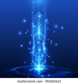 Abstract futuristic speed technology background. Illustration Vector