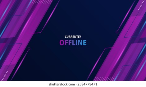 Abstract Futuristic Streaming Background. Twitch banner background is currently offline with geometric shapes