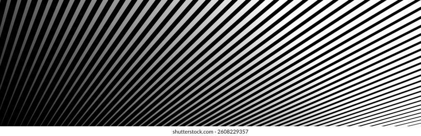 Abstract futuristic striped background. Minimalistic contemporary composition with infinity lines. Unusual business concept for your ideas. Black and white design