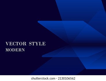 Resumen de estilo futurista de la cubierta de arte de patrón azul rectangular. Sobreposición para un fondo de diseño sencillo. Vector de ilustración