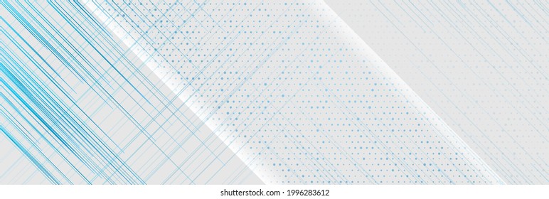 Resumen de tecnología futurista mínima fondo con líneas azules y puntos. Diseño de pancartas vectoriales