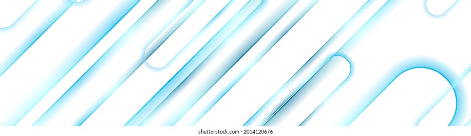 Abstract futuristic tech minimal background with blue lines. Vector banner design