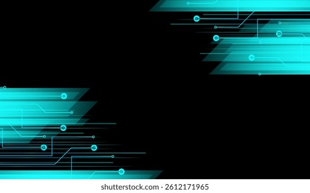 Abstract Futuristic Techno Blue Background