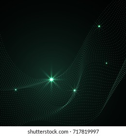 Abstract futuristic techno design background with halftone dots. 