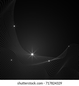 Abstract futuristic techno design background with halftone dots. 