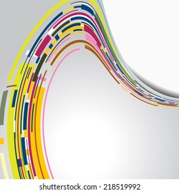 Abstract futuristic technology 3D circle. Vector background