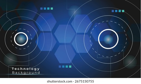 Fundo de tecnologia futurista abstrato com forma de círculo e linha de luz