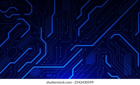 Abstract futuristic technology background with circuit board texture. Computer motherboard, communication and electronic engineering concept. Vector illustration