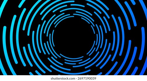 Abstract Futuristic Technology Background with Circular Line Frame. Abstract Business Wallpaper. Vector Illustration