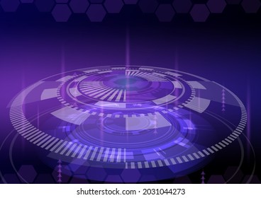 Resumen de los antecedentes de la tecnología futurista. Concepto de conexión poligonal de línea y curva de haxagón digital. Ilustrador vectorial de visualización de ciencia gráfica. 