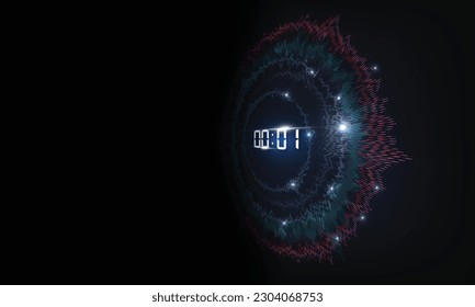 Abstract Futuristic Technology Background with Digital number timer concept and countdown, vector transparent - Powered by Shutterstock - Get 15% off with code: PIKWIZARD15
