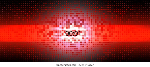 Fondo de Tecnología futurista Abstractas con concepto de temporizador de número digital y cuenta regresiva, Vector transparente