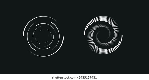 Tecnología futurista abstracta. Fondo abstracto con líneas dinámicas y círculos.