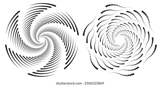 Abstract futuristic technology. Abstract background with dynamic lines and circles.