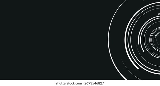 Abstract futuristic technology. Abstract background with dynamic lines and circles. Eps 10