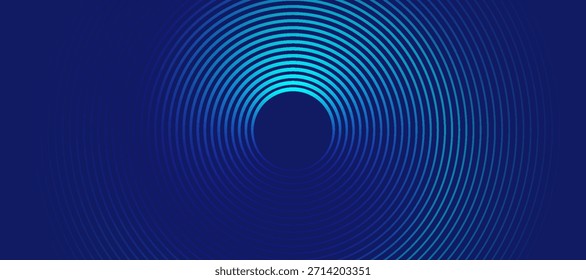 Abstract futuristic technology background featuring a glowing neon sphere with circular wave motion, wireframe geometry, and dynamic energy flow. Ideal for digital presentations, science concepts, cyber technology, music or sound visualization, and modern business design.