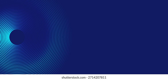 Abstract futuristic technology background featuring a glowing neon sphere with circular wave motion, wireframe geometry, and dynamic energy flow. Ideal for digital presentations, science concepts, cyber technology, music or sound visualization, and modern business design.