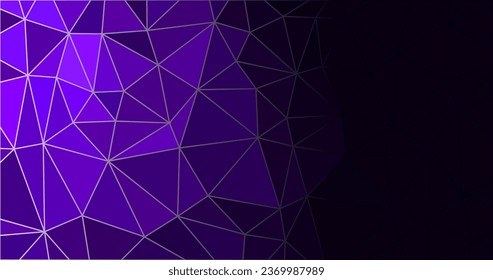 abstract futuristic technology background with geometric shape and connected glowing dots