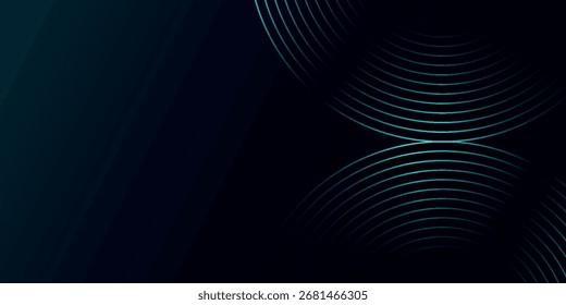 Abstractas fondo de tecnología futurista con diseño de líneas circulares brillantes. Plantilla de Anuncios, portadas, presentaciones, certificados y tarjetas. EPS. 6