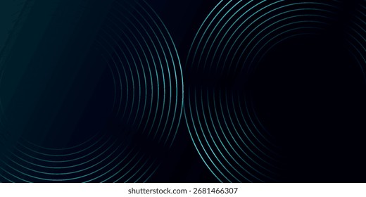 Fundo de tecnologia futurista abstrato com design de linhas circulares brilhantes. Modelo para banners, capas, apresentações, certificados e cartões. EPS. 8