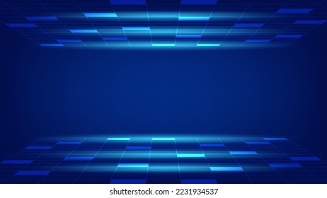 abstract futuristic technology background. hi tech digital blue light with copy space for graphic design