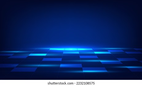 abstract futuristic technology background. hi tech digital blue light with copy space for graphic design
