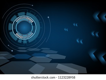 Abstract futuristic technology background Hi-tech concept ,Vector Illustration
