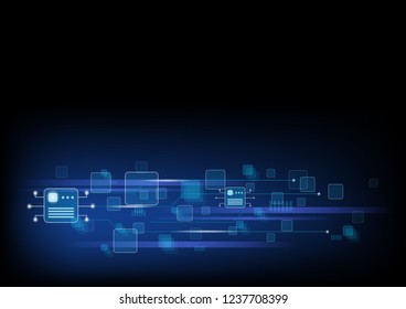 Abstract futuristic technology background Hi-tech concept ,Vector Illustration

