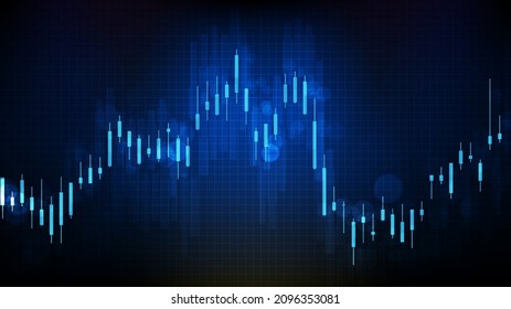 abstract futuristic technology background of laggard sideway stock and candle stick bar chart graph green and red