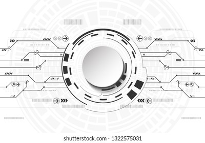 Abstract futuristic technology background with small electronic digital elements. Vector illustration.