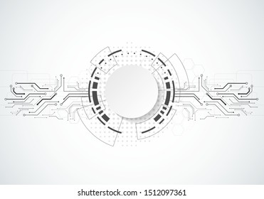 Abstract futuristic technology background with small electronic digital elements. Vector illustration.