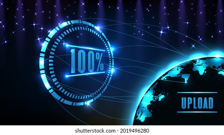 fondo abstracto de tecnología futurista de carga en proceso de carga de computadora