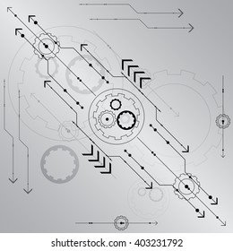 abstract futuristic technology  background vector illustration