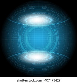 abstract futuristic technology  background vector illustration