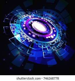 Abstract futuristic technology background vector