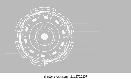 abstract futuristic technology background. virtual Hi-tech circle HUD screen with digital circuit board