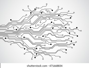 Abstract futuristic technology circuit board concept background , vector illustration