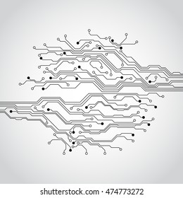 Abstract futuristic technology circuit board concept background , vector illustration