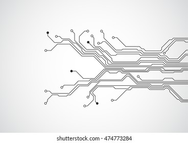 Abstract futuristic technology circuit board concept background , vector illustration