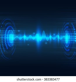 Abstract futuristic technology with circuit and digital concept background, Vector illustration