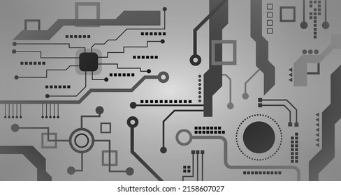 Abstract Futuristic Technology Communication Concept Circuit Board Pattern Vector Background EP.5.hi-tech communication concept innovation vector illustration background 