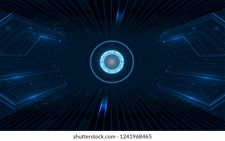 Abstract futuristic technology concept. Glowing particles background. Graphic concept for your design
