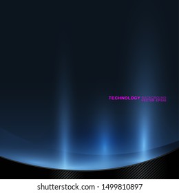 Abstract futuristic and technology concept with light movement on below background, Vector illustration