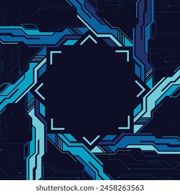 Abstractas concepto de tecnología futurista de fondo cuadrado
