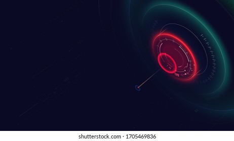 Abstract futuristic technology connection circle hud vector background