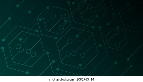 Abstract futuristic technology connection digital data background EP.7.hi-tech communication concept innovation background vector