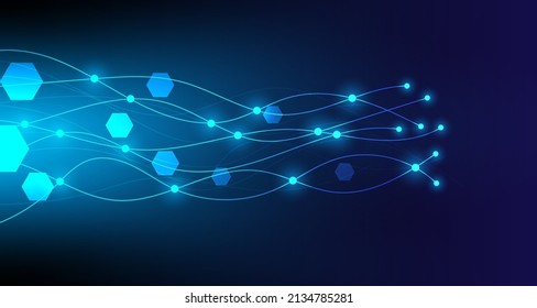 Abstract futuristic technology connection digital data background EP.37.hi-tech communication concept innovation vector illustration background 
